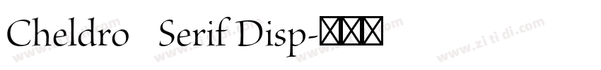 Cheldro   Serif Disp字体转换